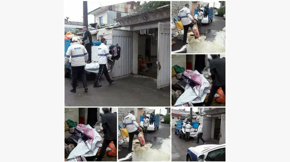  حمایت پلیس راهنمایی و رانندگی استان گیلان از یک خانواده بی سرپناه +عکس