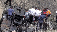 عکس سقوط مرگبار اتوبوس به دره در دهدز ایذه / 2 کشته و 15 مجروح