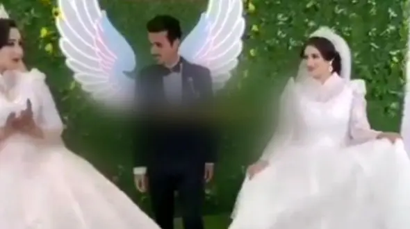ازدواج همزمان پسر جوان با 2 عروس ! + فیلم جشن عروسی