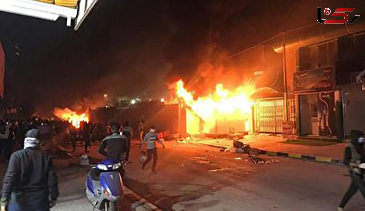 ورودی کنسولگری ایران در نجف آتش گرفت