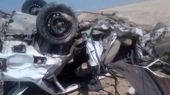 عجیب ترین عکس از یک تصادف مرگبار / در تنگه آبادان رخ داد 