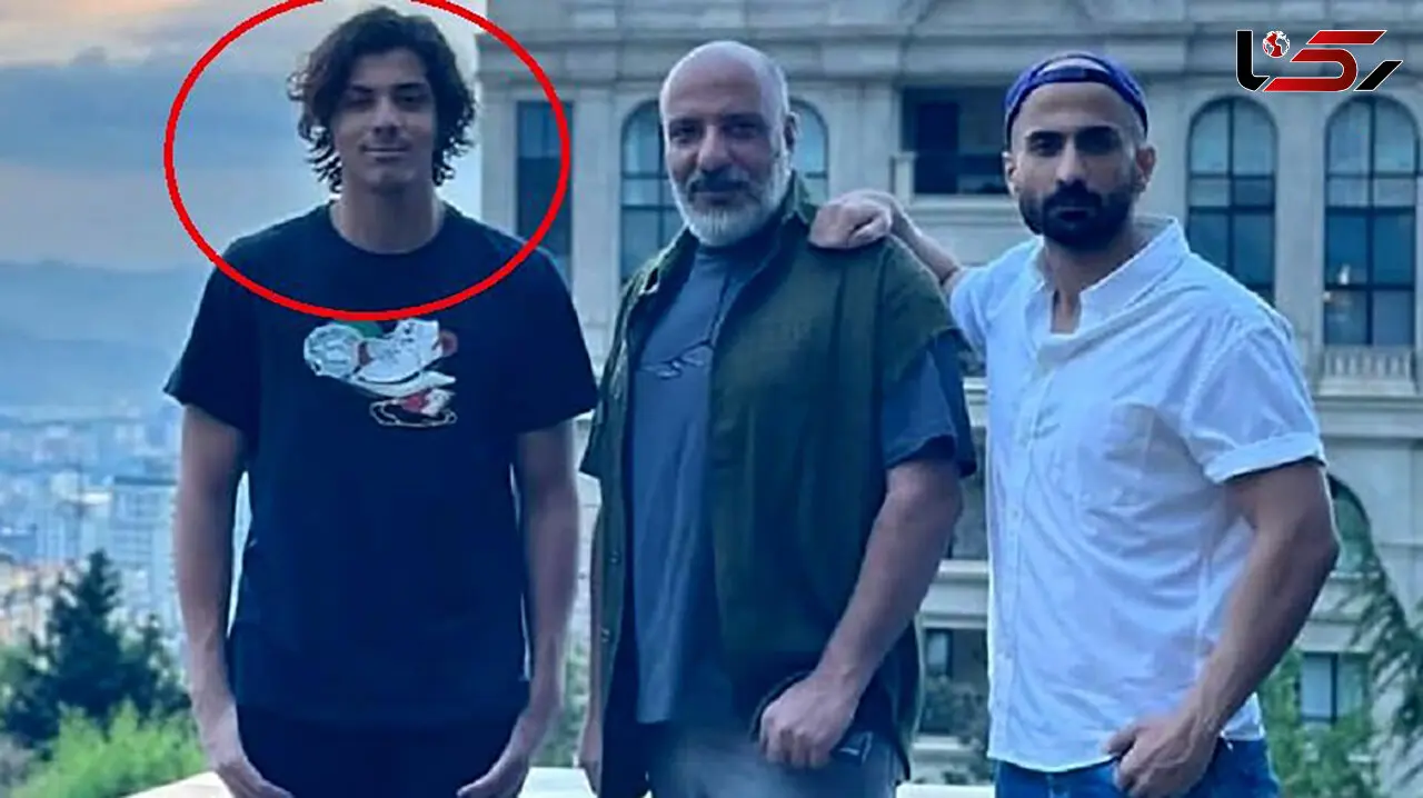  دو قاب از ژست و استایل جالب پسر امیر جعفری در کنار «افعی تهران»+عکس
