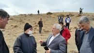 بازدید فرماندار هشترود از محل معدن سنگ روستای آقبلاغ مهمان 