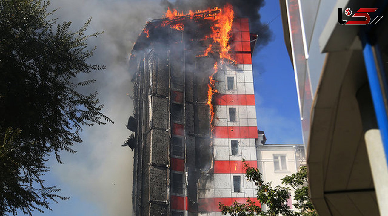آتش‌سوزی مرگبار در هتلی در روسیه + عکس