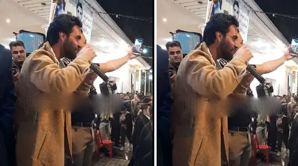 آواز محلی/ خوانندگی لری زیر بارون / مردها چه قشنگ میرقصند