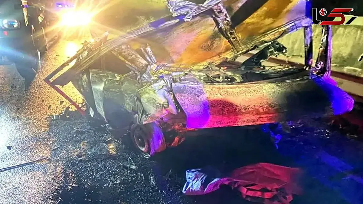 مرگ دردناک 2 جوان گیلانی در آتش سوزی خودروی پراید