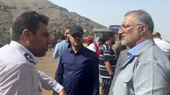 فیلم حضور شهردار تهران در منطقه درگیر سیل 