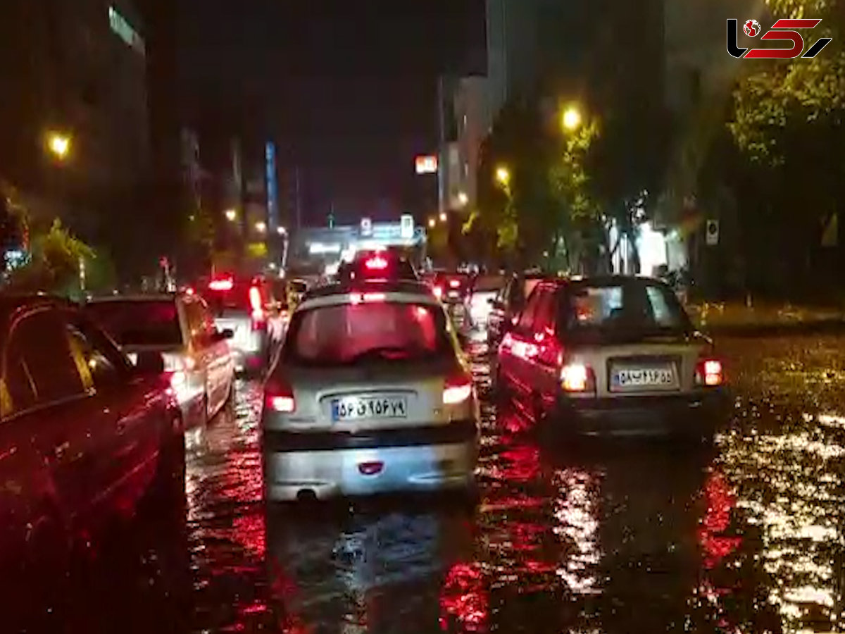 باران تهرانی ها را غافلگیر کرد / آب گرفتگی در خیابان های تهران +عکس و فیلم