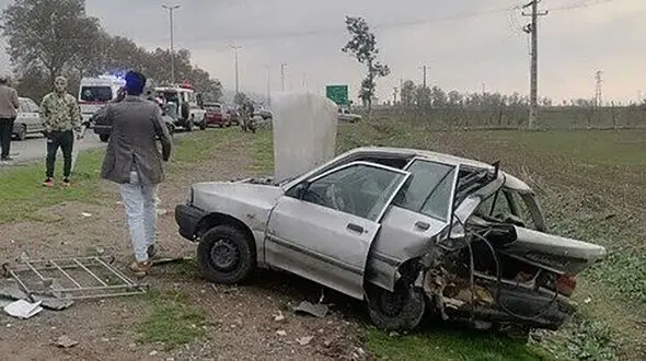 ۱۲ زخمی در تصادف زنجیره ای 3 خودرو در علی آباد کتول