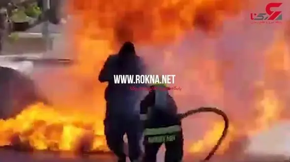 شوکه شدن آتش نشانان در صحنه حادثه + فیلم
