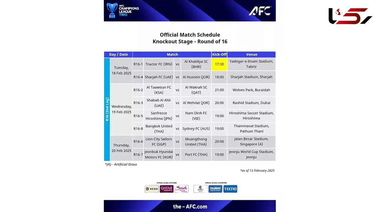 موافقت AFC با درخواست باشگاه تراکتور