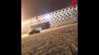 برف‌بازی یواشکی ماشین پلیس شب گذشته در تهران