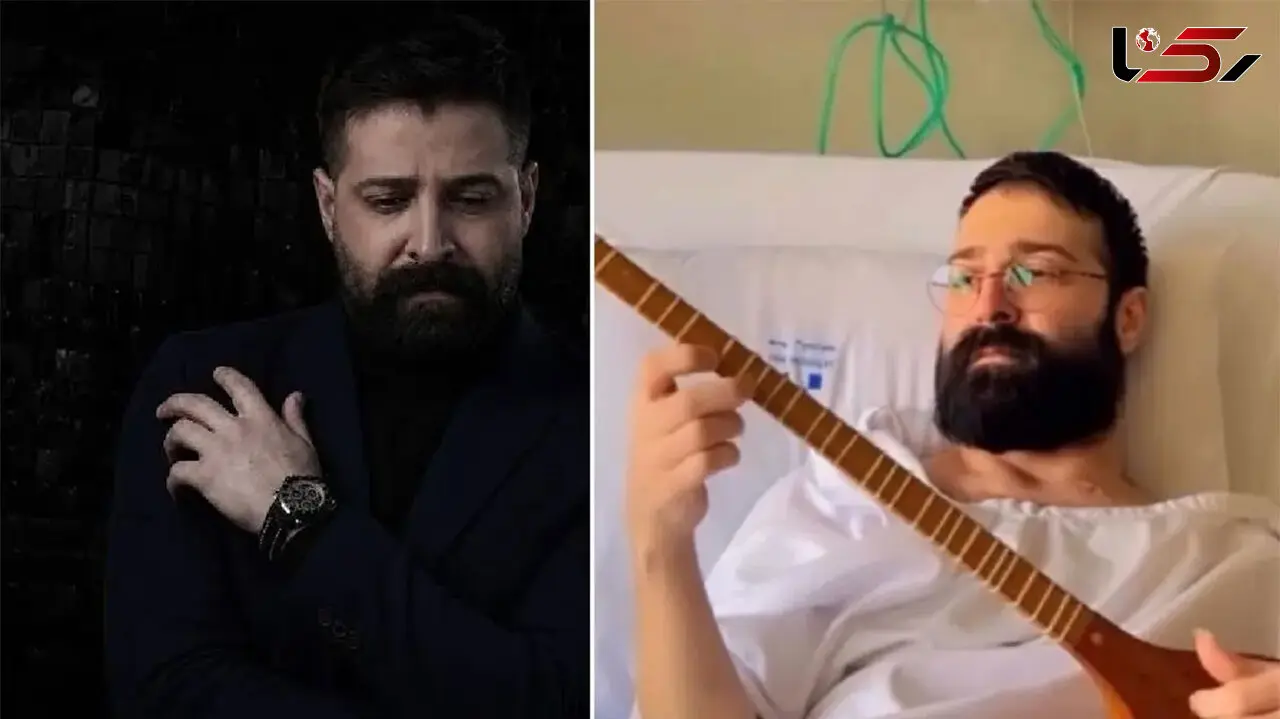 فیلم سوزناک حمید هیراد روی تخت بیمارستان / نواختن سه تار در روزهای سخت بیماری