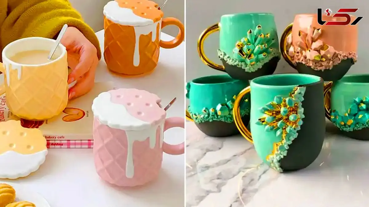 خاص‌ ترین مدل‌ های فنجان سرامیکی گلدار فانتزی؛ آرامش با هنر و رنگ + 15 طرح زیبا