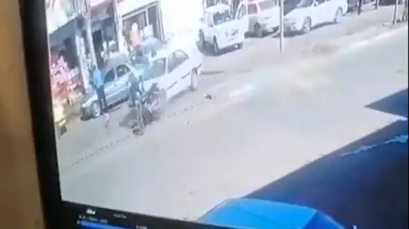 فیلم / تصادف فجیع موتور سیکلت در اراک