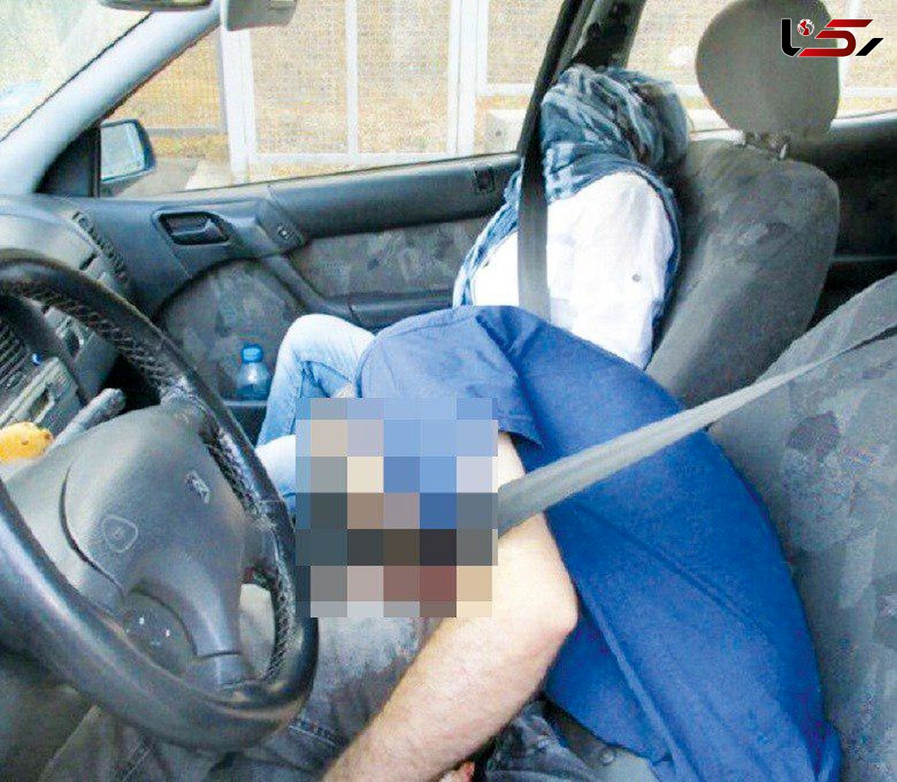 عکس وحشتناک از جنازه های یک زن و مرد تهرانی! / آنها در داخل خودرو کشته شدند + جزییات