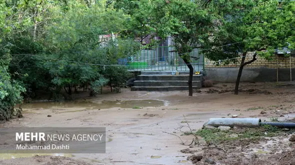 سیلاب در ارتفاعات شهرستان‌های آمل و بابل