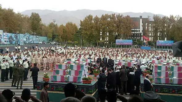 مراسم تشییع پیکر پاک 54 شهید دفاع مقدس ناجا برگزار شد 