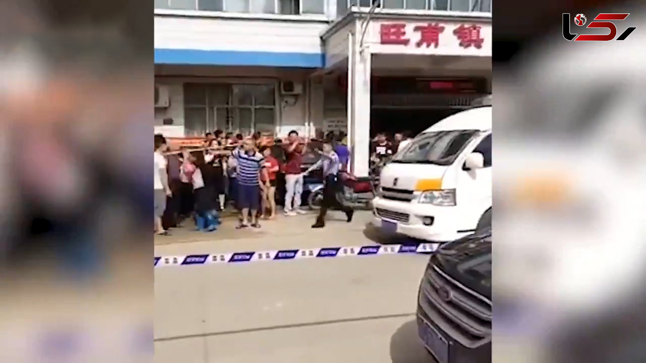 مرد چاقو به دست 40 تن را در یک مدرسه زخمی کرد+ فیلم /چین
