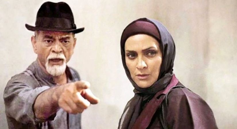 ملک مطیعی و فخیم زاده در پشت صحنه سریال ساختمان 85