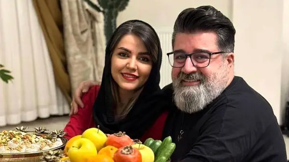 مهدی یغمایی و همسرش در قاب عشق ولنتاین + عکس رمانتیک
