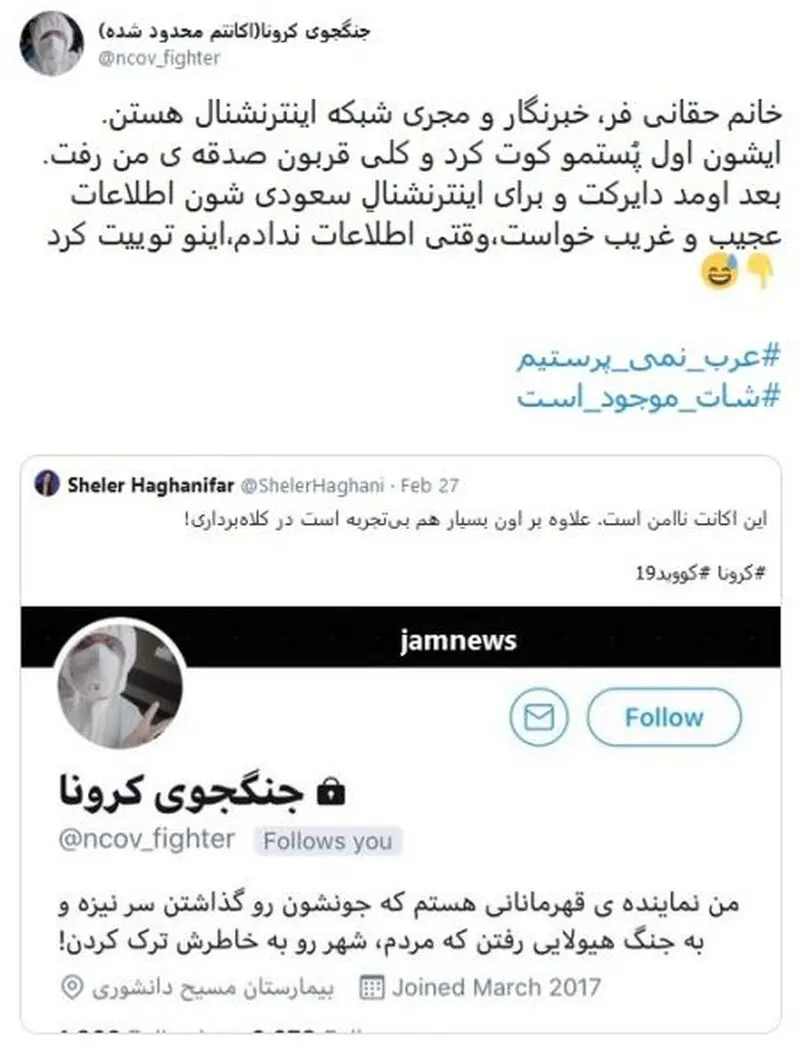 توییت مزدور سعودی