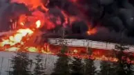 فیلم آتش‌سوزی گسترده در کارخانه محصولات شیمیایی کریکاله ترکیه