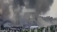 فیلم لحظه اصابت موشک اسرائیلی به غزه