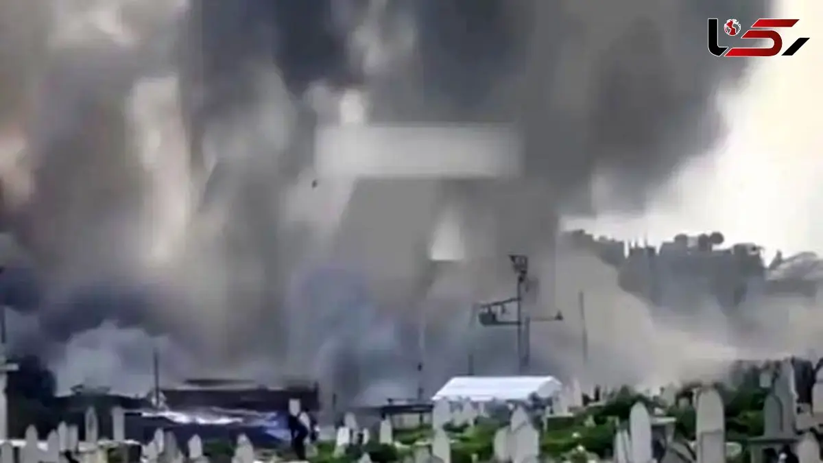 فیلم لحظه اصابت موشک اسرائیلی به غزه