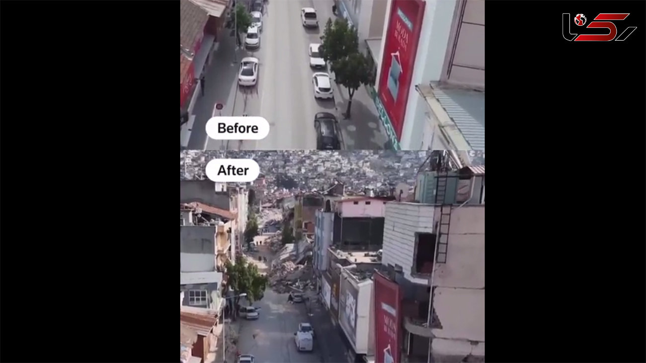 ببینید / شهر «هاتای» ترکیه قبل و بعد از زمین‌لرزه + فیلم