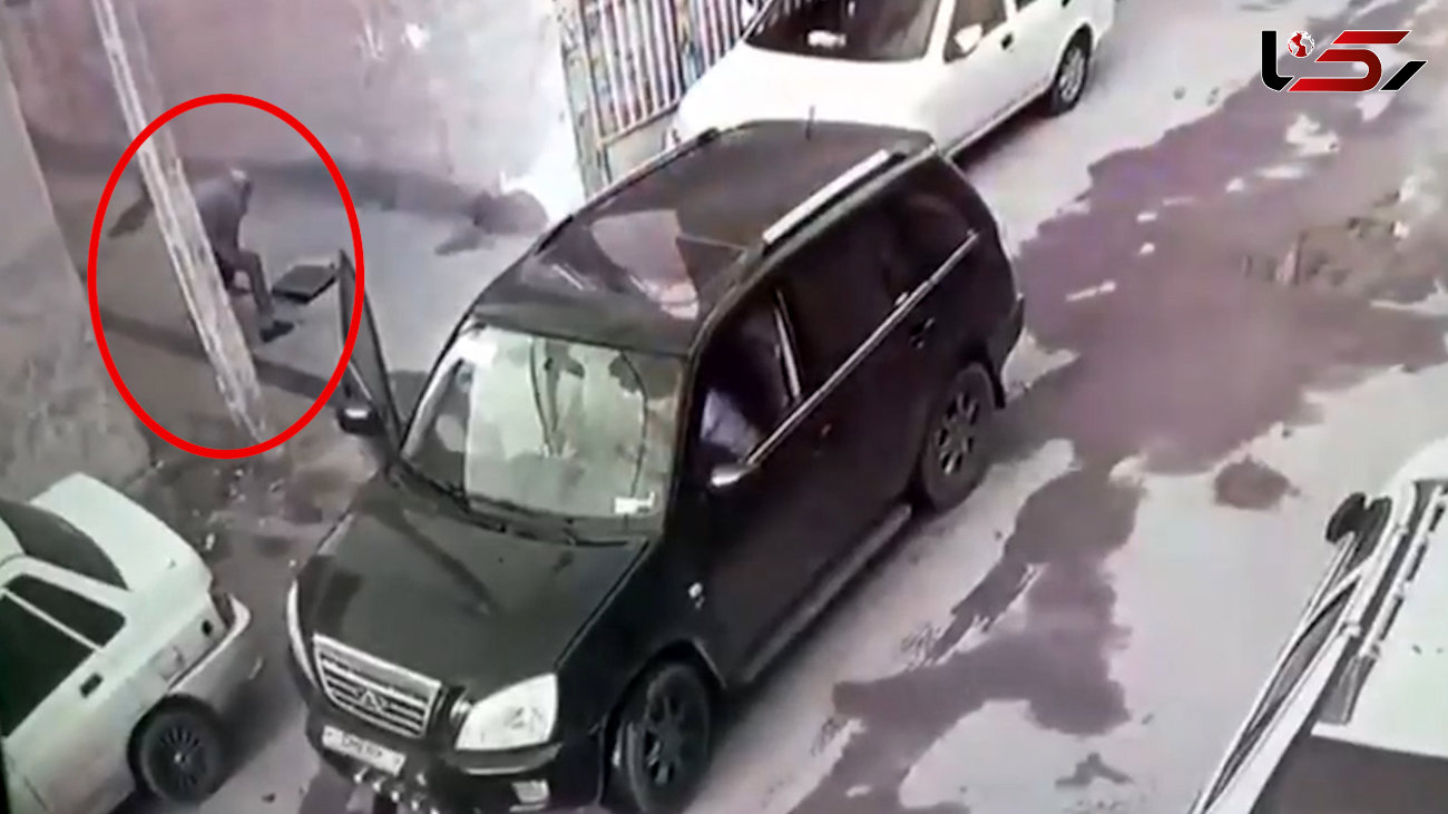 فیلم لحظه سرقت در روز روشن با ماشین شاسی بلند / در مشهد رخ داد