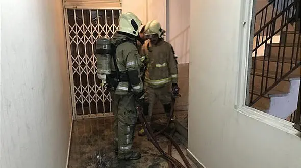 آتش به جان ساختمان مسکونی در بلوار فردوس افتاد+عکس