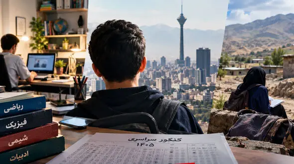 بررسی نتایج کنکور ۱۴۰۵: ۲۱ رتبه از ۴۰ رتبه برتر برای تهران است / پول تعیین کننده است 
