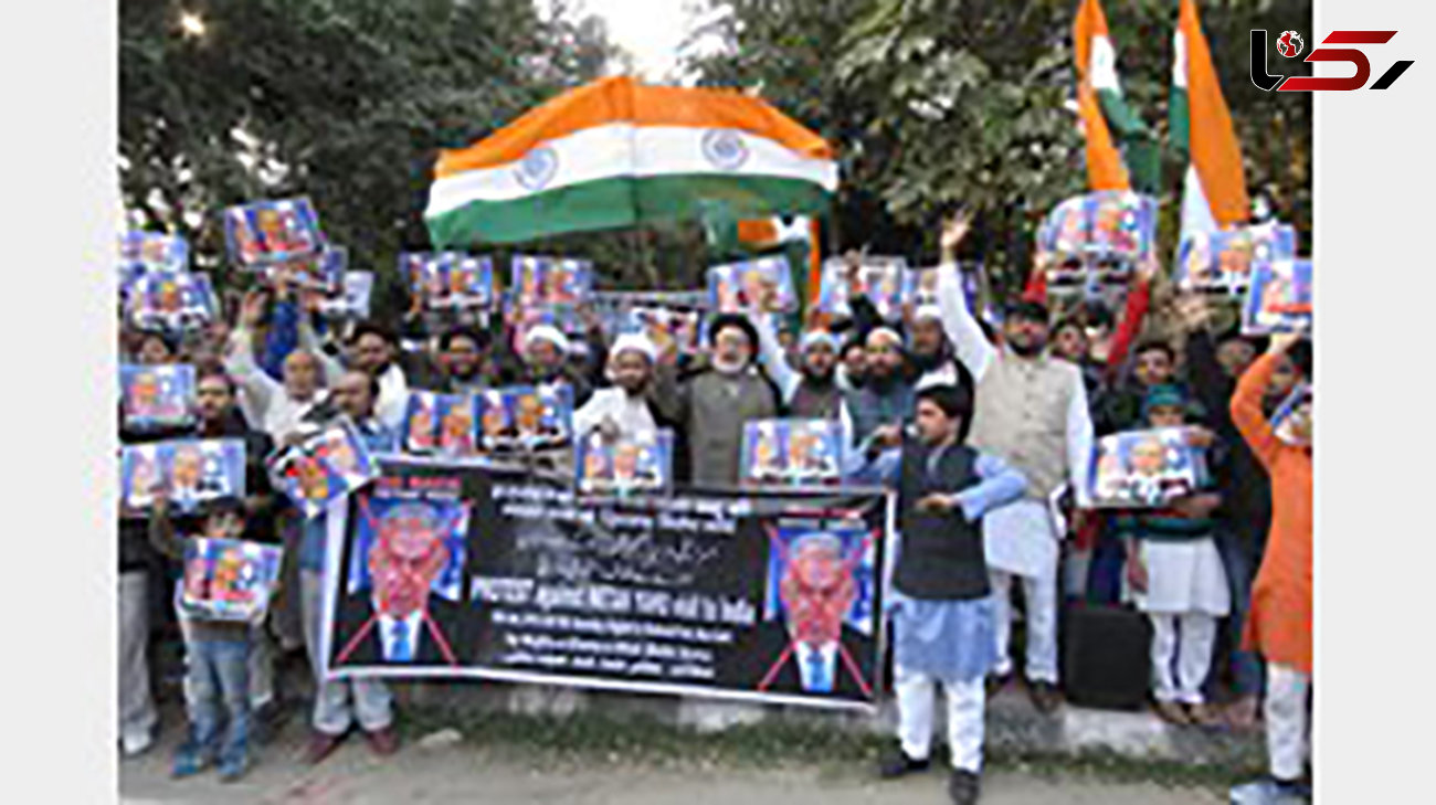 تظاهرات مسلمانان هند علیه سفر نتانیاهو به این کشور 