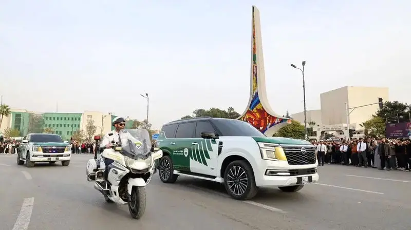  رژه بزرگ پلیس سوریه با حضور ناوگان تازه‌نفس خودروهای جدید و پرواز بالگردها