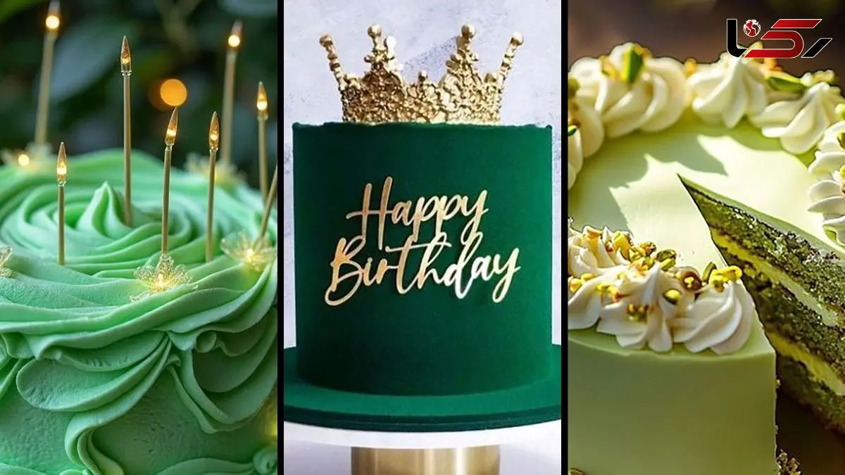 کیک تولد سبز لاکچری: انتخابی شیک برای مراسم شما