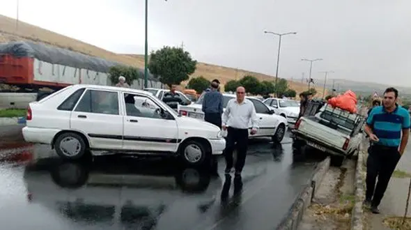 تصادف‌زنجیره‌ای در جاده گرگان-کردکوی+ عکس
