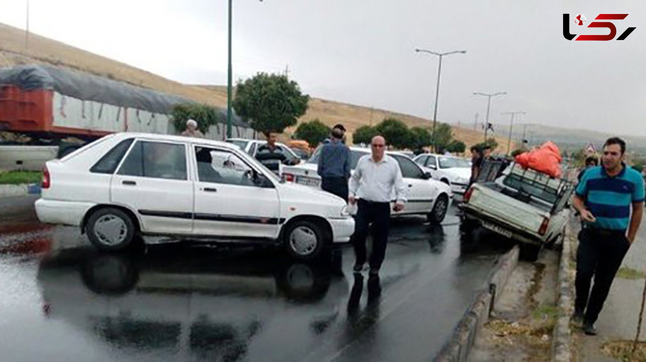تصادف‌زنجیره‌ای در جاده گرگان-کردکوی+ عکس
