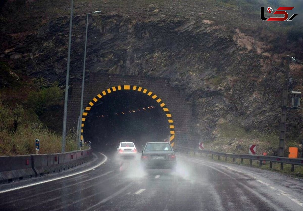 بارش باران در محورهای مازندران و گیلان