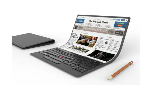 لنوو یک ThinkPad تاشو با نمایشگر انعطاف پذیر طراحی کرد