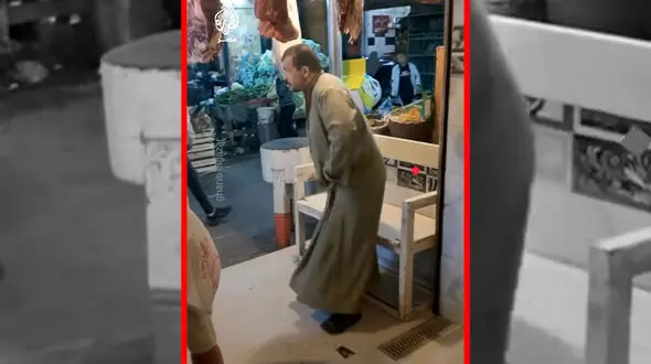 فیلم دست دادن سگ و واکنش احساسی قصاب