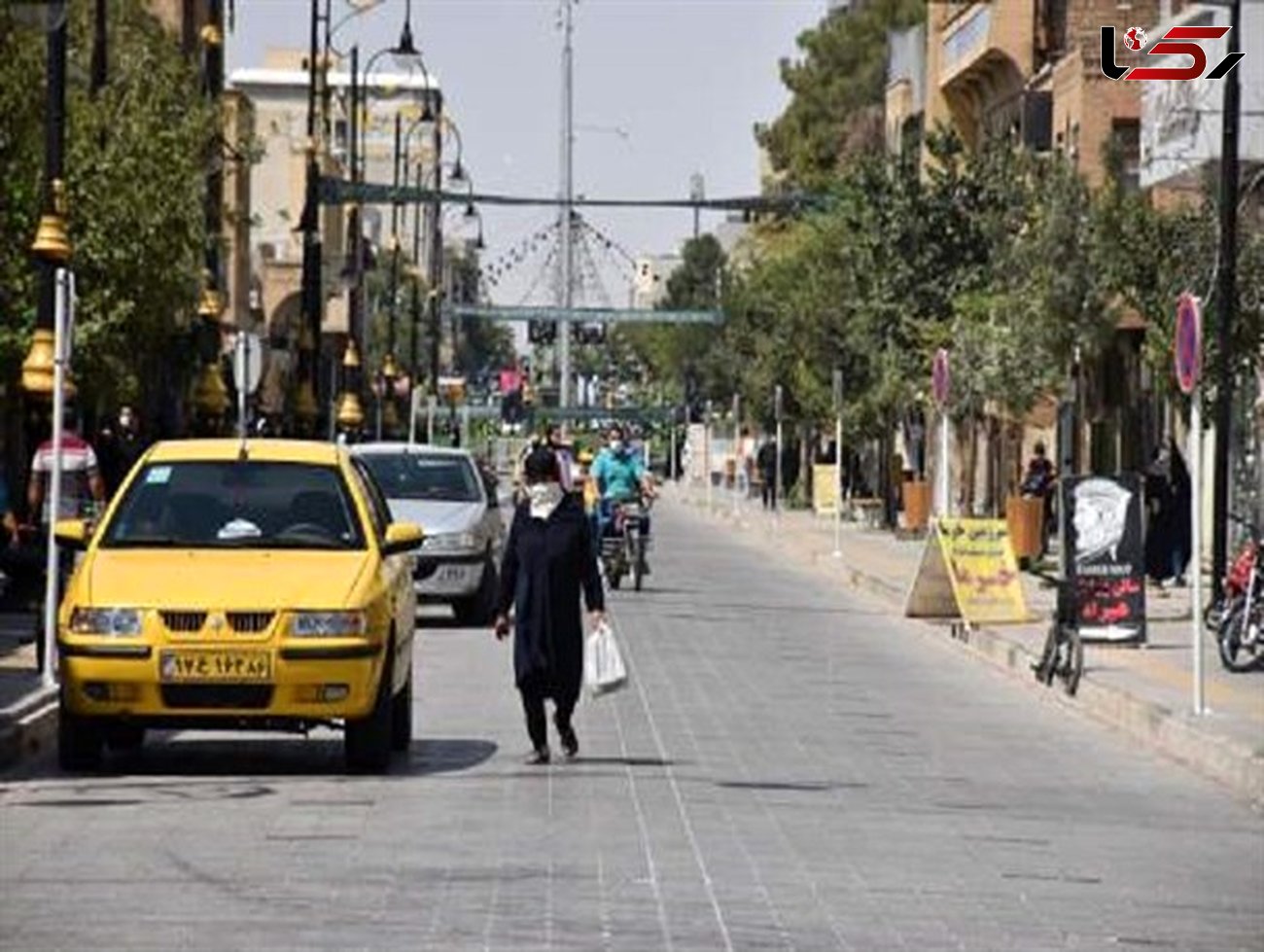 خیابان- پیاده راه- خیابان- پیاده راه تاکسی بر در سمنان