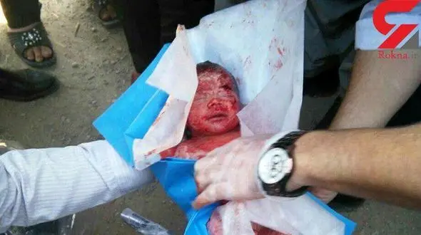 سرنوشت تلخ نوزاد رها شده در رودخانه کرمانشاه + عکس 