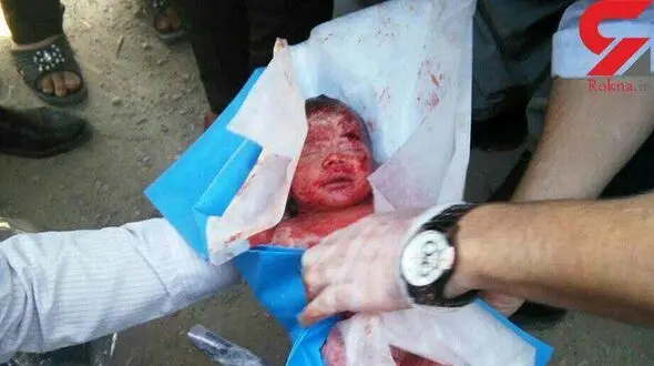 سرنوشت تلخ نوزاد رها شده در رودخانه کرمانشاه + عکس 