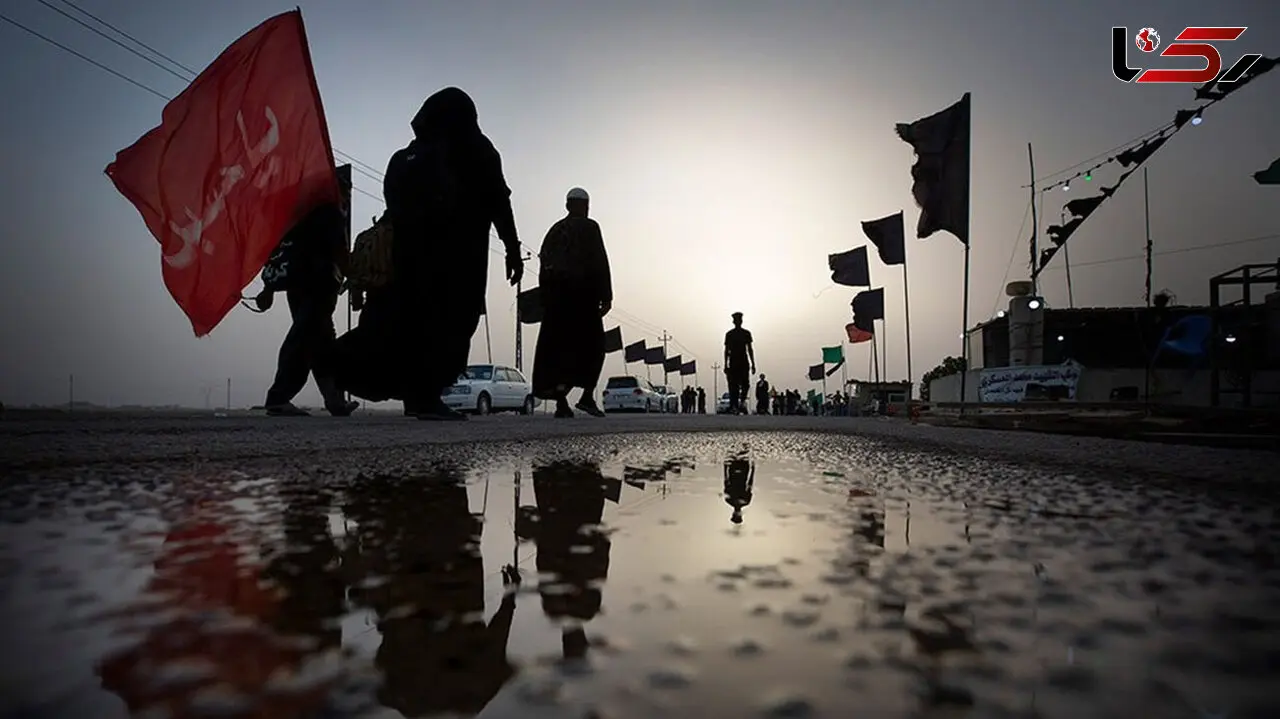 تیپ متفاوت یک دختر نوجوان در پیاده‌روی اربعین