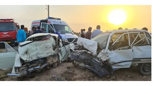 تصادف مرگبار 2 خودرو در جاده ورامین 