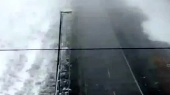 فیلم سپیدپوش شدن گردنه شریف آباد محور باغچه به نیشابور