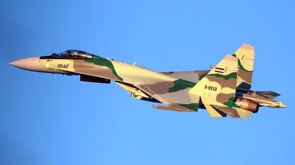 نخستین عکس از سوخو 35 با پرچم ایران 