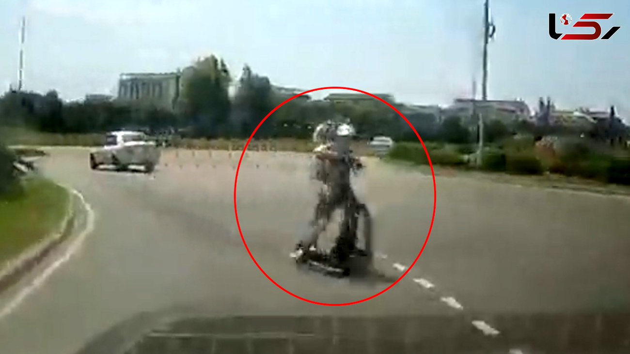 دوچرخه سواری پیرمرد ورزشکار در خلاف جهت اتوبان به قیمت جانش تمام شد! + فیلم