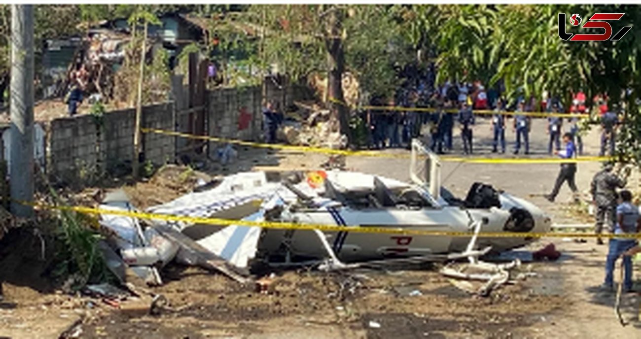 عکس از صحنه سقوط هلی کوپتر پلیس / فیلیپین